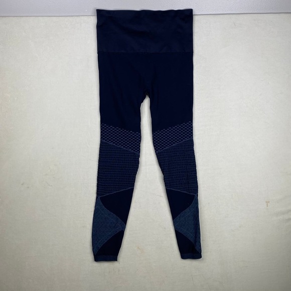 Spanx Dark Blue Highrise Seamless Ankle Look At Me Now Moto Leggings Size 1X - Picture 6 of 8
